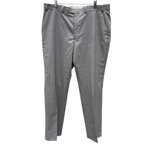 Ralph Lauren Men's Grey Wool Blend Dress Pants Suit Trousers Size 38W x 32L
